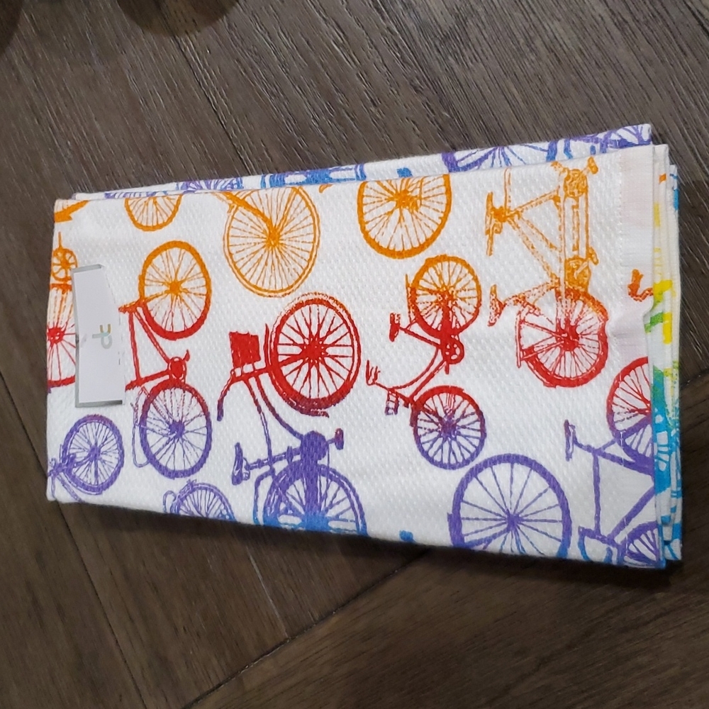 Deborah Connolly Designs colorful bicycle kitchen towels